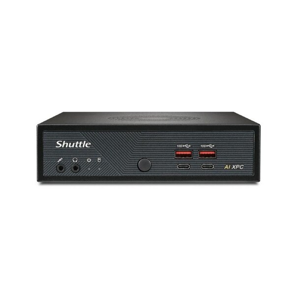 Shuttle AI XPC, Intel Meteor Lake Core Ultra 5 125H processor, 2x DDR5, 3x M.2 2280, 2x HDMI, 2x DP, 8x USB, 4x 2.5G LAN, 1x M.2 2230