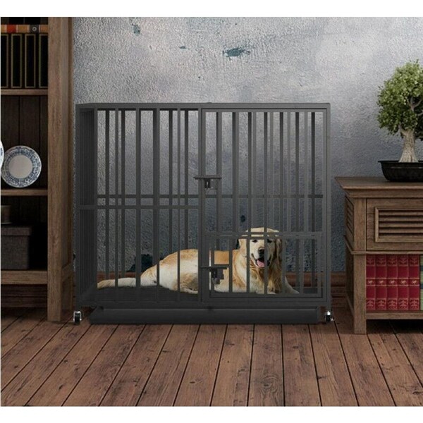 Jumbo Portable Dog Cage - XXL Heavy Duty Pet Playpen on Wheels