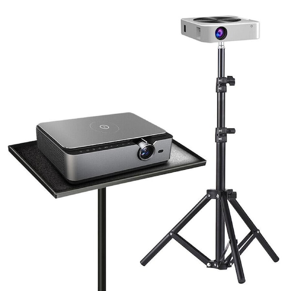 Adjustable Laptop Stand with Tray for DVD Projector on Floor