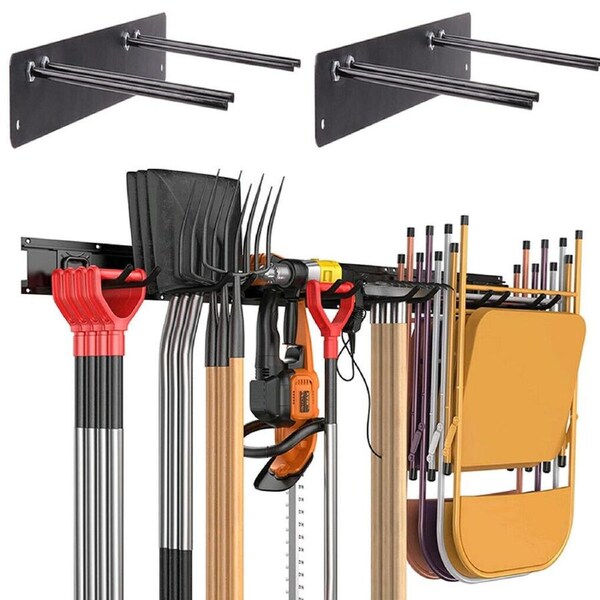 Wall Mounted Garage Tool Storage Organizers - Heavy Duty Garden Hanger Rack