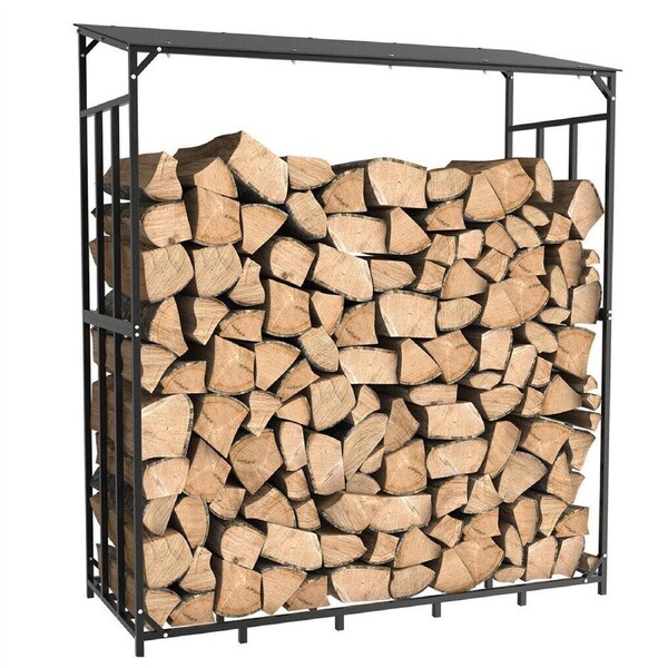 Outdoor Log Storage Shed Firewood Rack Holder Steel Floor Slat