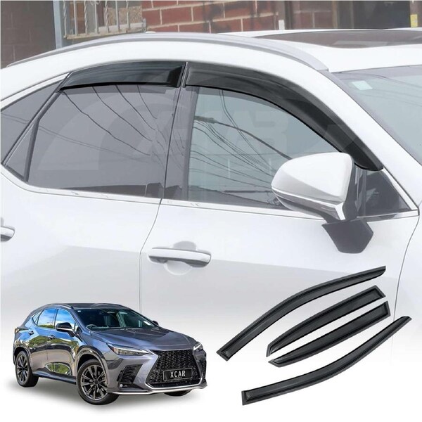 Weathershields for Lexus NX250 NX350 NX350h NX450h 2022-Onwards Car Weather Shields Wind Deflectors Window Sun Visor 4 Pcs