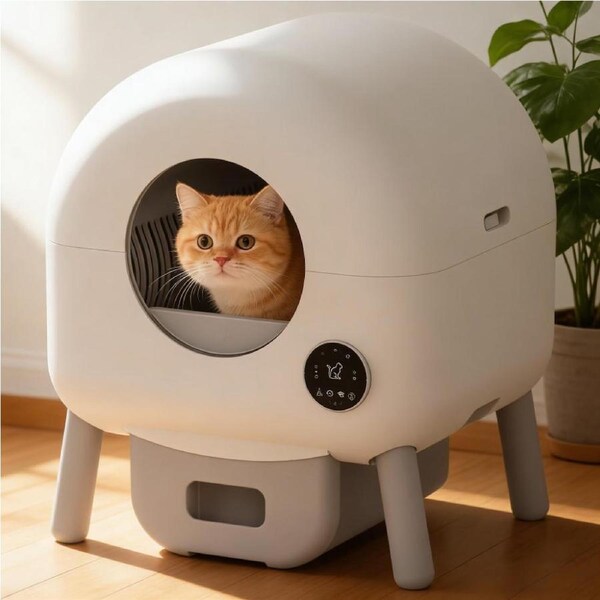Advwin Automatic Cat Litter Box 90L Self-Cleaning App Control