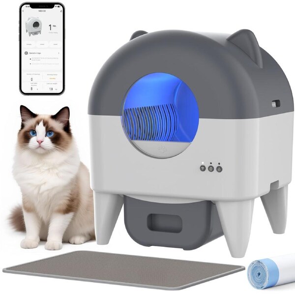 Advwin Self Cleaning Cat Litter Box Extra Large 90L Automatic Cat Litter Box