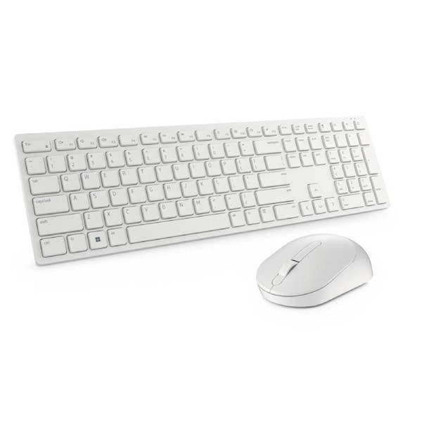 Dell Pro Wireless Keyboard and Mouse US English - KM5221W - White Packaging - USB Plunger Wireless RF 2.40 GHz Keyboard