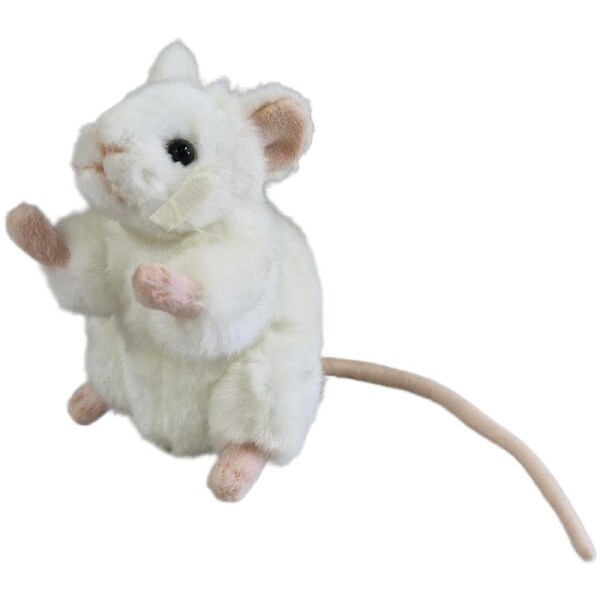 Hansa Plush Toy - White Mouse 16cm