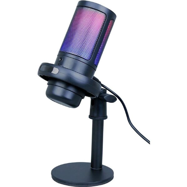 Laser Gaming RGB Streaming Microphone with Headphone Jack