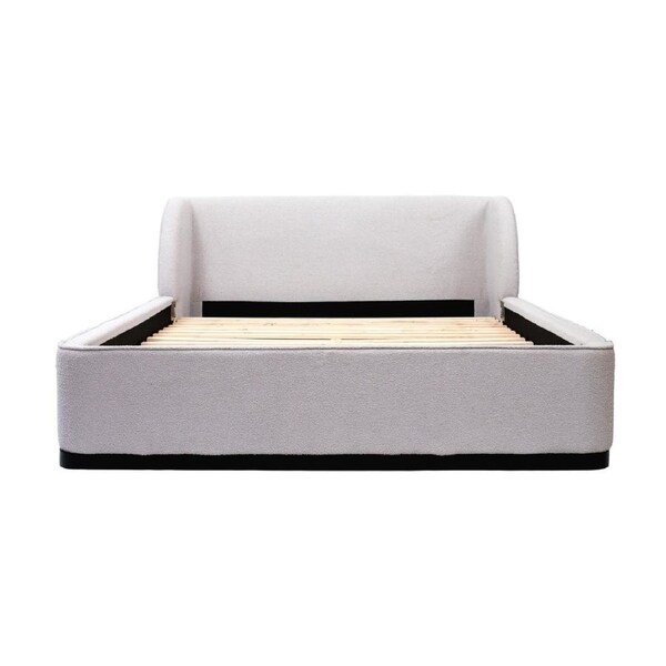 Jamar Fabric Queen Bed Frame Grey