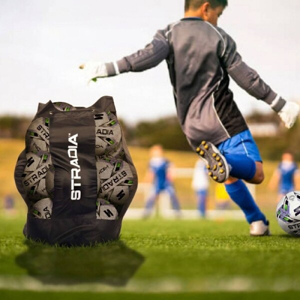 STRADIA "KICK" Junior Size 3 Soccer Ball – Elementary Play Series Durable Microfibre Ball Pack of 20 with FREE Mesh Storage Bag