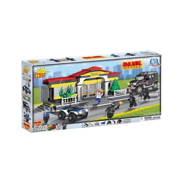 500pc Action Town Bank Robbery Construction Set Kids Building Toy Kit