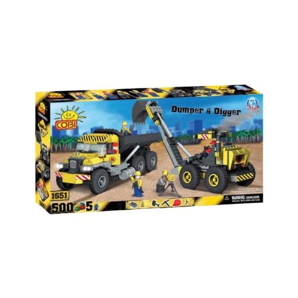 500pc Action Town Construction Dumper and Digger Construction Toy Kit Set