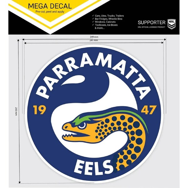 NRL Mega Decal - Parramatta Eels - Car Sticker 250mm