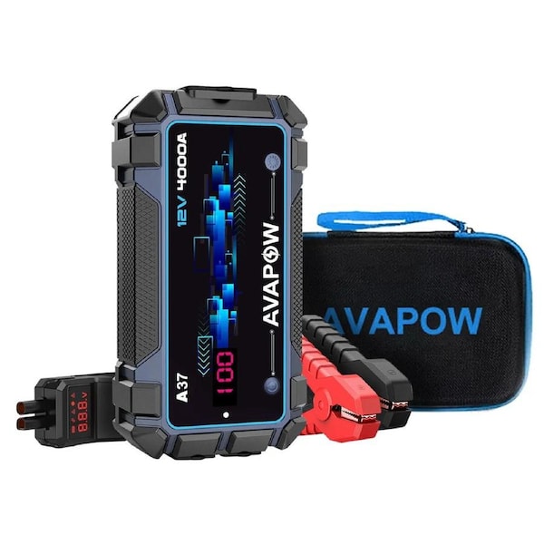 AVAPOW A37 4000A Jump Starter 20000mAh Power Bank PD60W & Bag