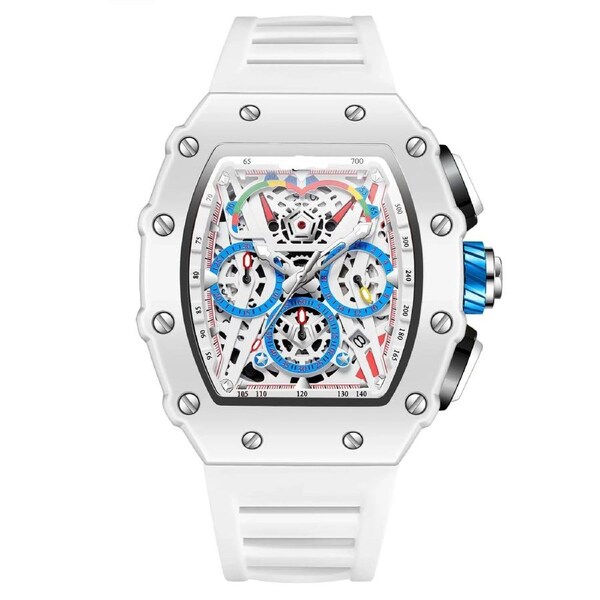 Luxury White Watch – Waterproof Multifunction Casual Wristwatch for Men & Women