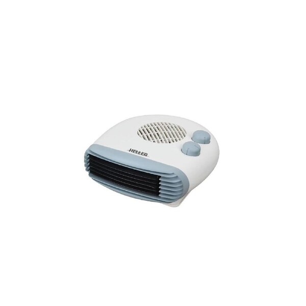 Heller HLPH6 2000W Low Profile Compact Personal Indoor Fan Heater 27x26cm White