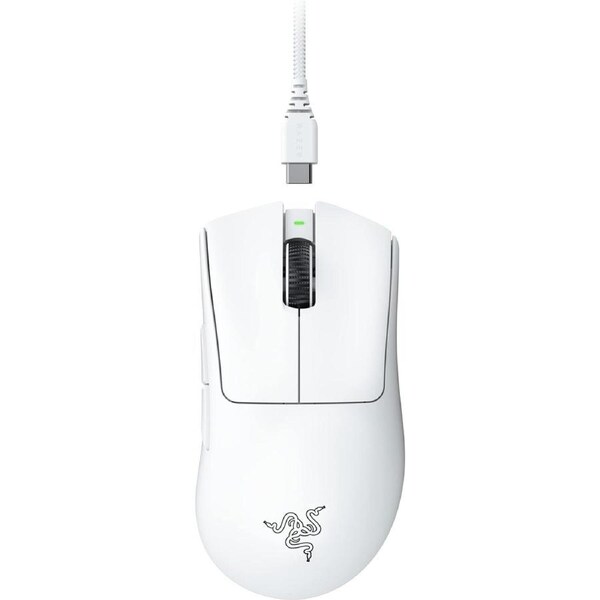 Razer DeathAdder V3 Pro - Ultra-Lightweight Wireless Ergonomic Gaming Mouse - White
