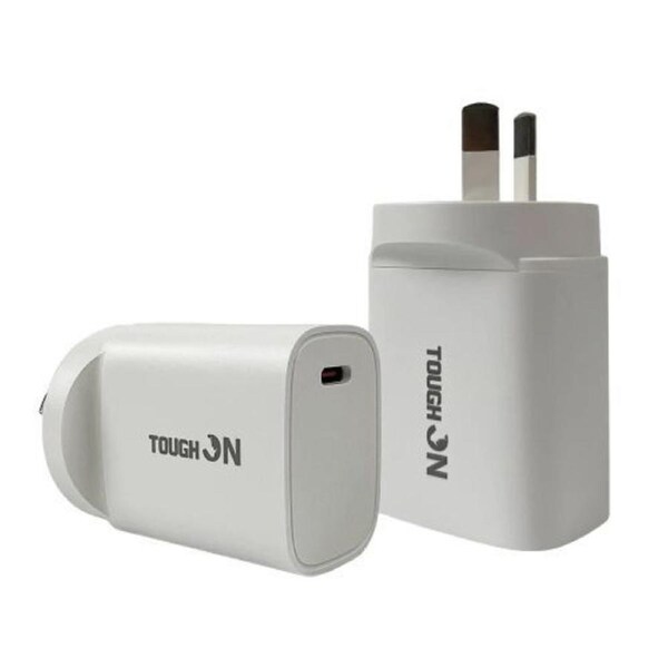 Tough On 20W Wall Charger USB C Fast Charge PD 3.0 - White