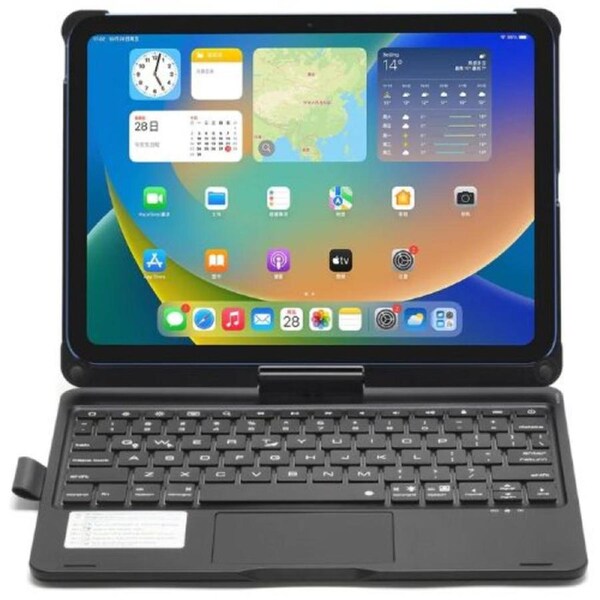 Tough On Keyboard Rotatable Cover iPad Case for iPad 9 / 8 / 7 10.2" - Black