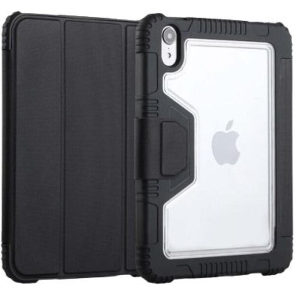 Armor Clear Flip iPad Case with Pencil Holder for iPad 9.7 - iPad Air 2 - iPad Pro 9.7 (2017 - 2018) - Black