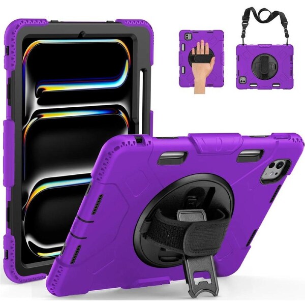 Tough On Rugged Protection iPad Case for iPad Pro 11" (2024) - Purple
