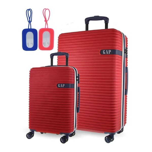 2pc GAP Hard-Shell Suitcase TSA Lock Large Cabin Luggage Set w/ Tag Red