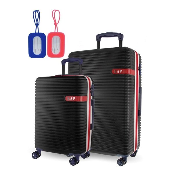 2pc GAP Hard-Shell Suitcase TSA Lock & Medium Cabin Luggage Set w/ Tag Black
