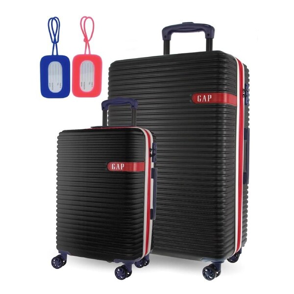 2pc GAP Hard-Shell Suitcase TSA Lock Large Cabin Luggage Set w/ Tag Black