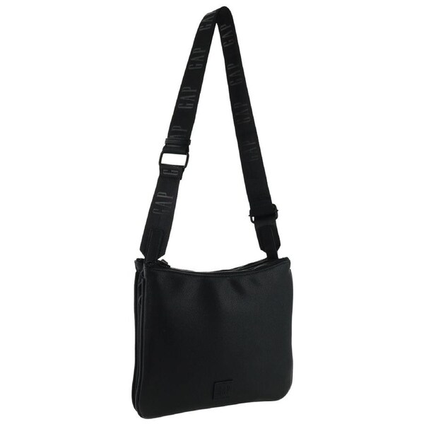 GAP Women's Vegan Leather Classy Shoulder Crossbody Bag w/ Zipped Pocket Black