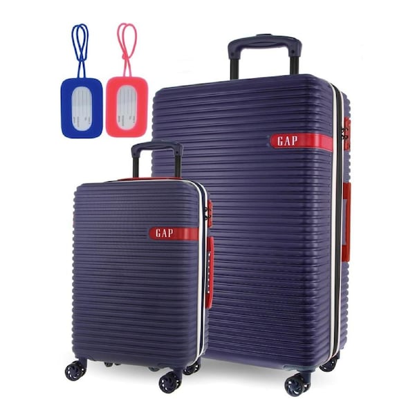 2pc GAP Hard-Shell Suitcase TSA Lock Large Cabin Luggage Set w/ Tag Navy