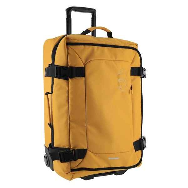 GAP Travel Medium Soft Shell Suitcase Lockable Trolley Luggage 62cm Yellow