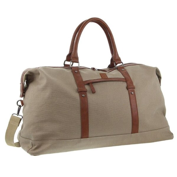 GAP Unisex Travel Canvas Overnighter/Duffle Carryall Bag 55x30cm Khaki