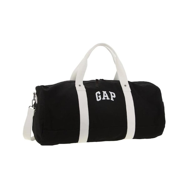 GAP Unisex Travel Canvas Overnighter/Duffle Barrell Bag 57x29cm Black