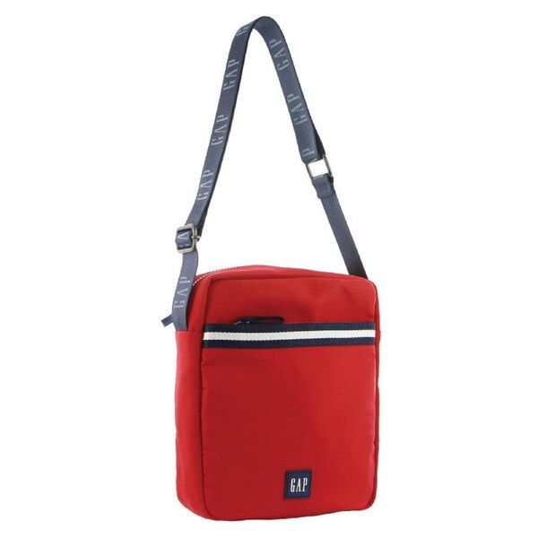 GAP Men's Nylon Travel Shoulder Crossbody Bag w/ Zip Pocket 28x40cm Red