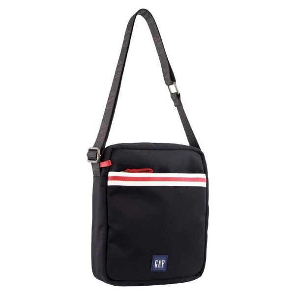 GAP Men's Nylon Travel Shoulder Crossbody Bag w/ Zip Pocket 28x40cm Black