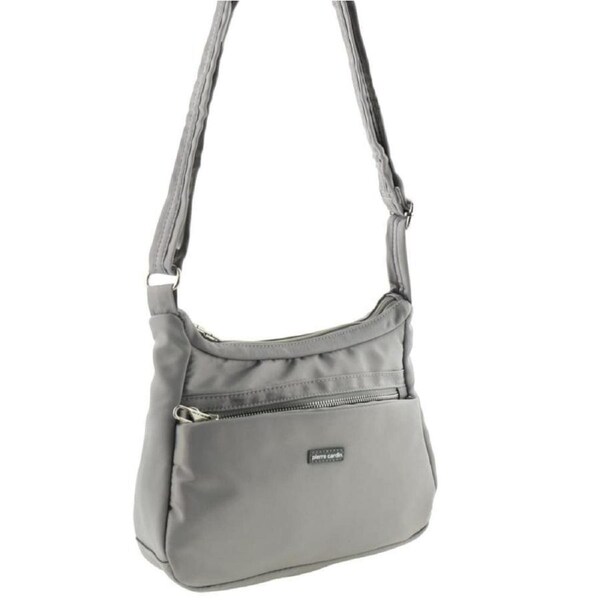 Pierre Cardin Unisex Nylon Anti-Theft Shoulder Crossbody Bag 28x22cm Taupe
