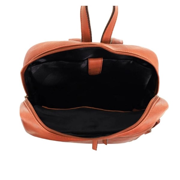 Pierre Cardin Vintage Leather Business/Laptop Backpack Bag 29x35cm Cognac