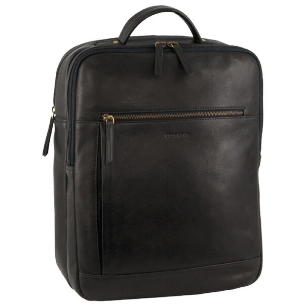 Pierre Cardin Leather Travel & Business Laptop Backpack Bag 32x41cm Black
