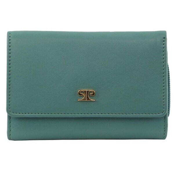 Pierre Cardin Women's Leather Large Tri-Fold RFID Protected Wallet 14cm Sage