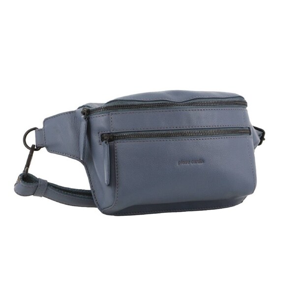 Pierre Cardin Unisex Leather Rustic 3-Way Crossbody Sling Bag 33 cm Teal
