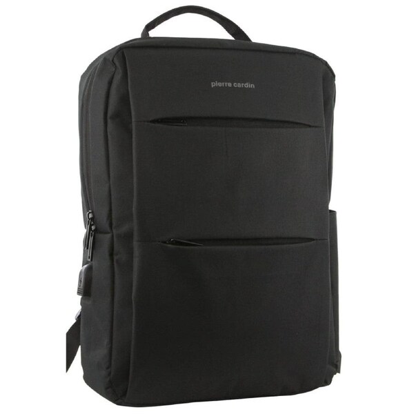 Pierre Cardin Travel & Business Backpack Bag w/ Built-in USB Port 33x49cm Black