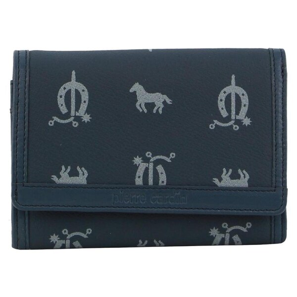 Pierre Cardin Leather Art Bi-Fold Flap Mobile Phone Wallet 13 cm Sky Blue