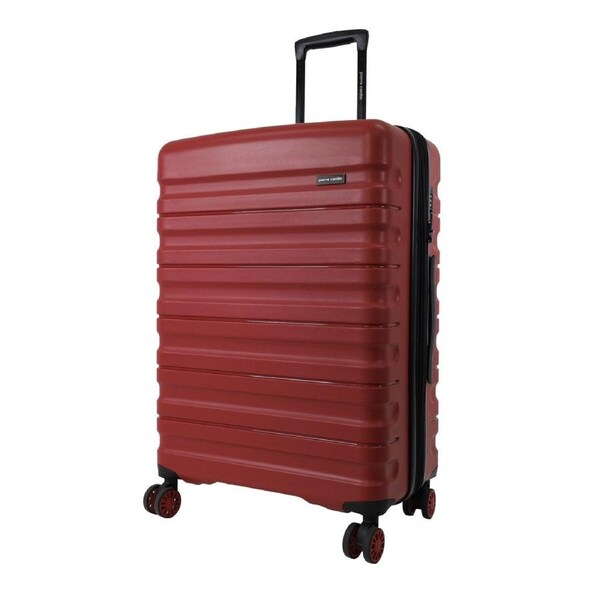 Pierre Cardin 4 Wheel Medium Hard-Shell Suitcase Travel Luggage 70cm Red