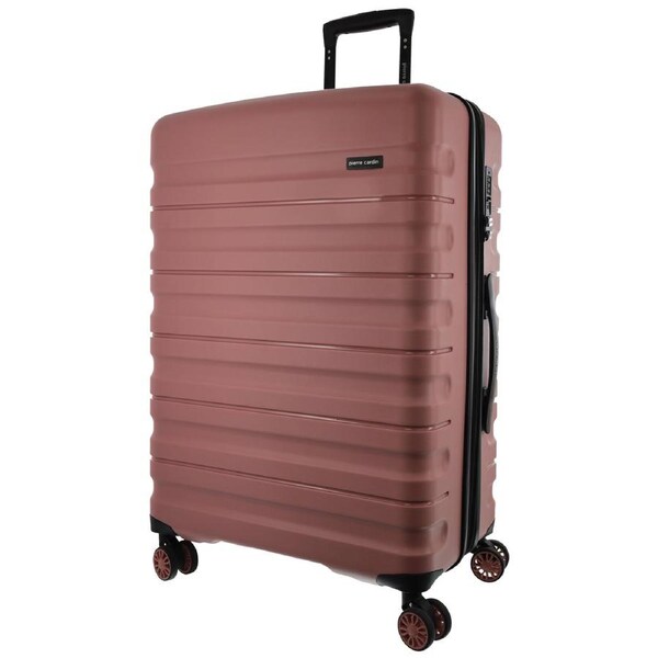 Pierre Cardin 4 Wheel Large Hard-Shell Suitcase Travel Luggage 80cm Rose