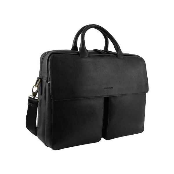 Pierre Cardin Men's Leather Classic Messenger/Computer Bag 41x30cm Black