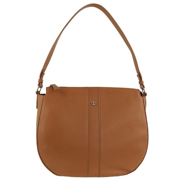 Pierre Cardin Women's Leather Classic Shoulder Hobo Bag 33x26cm Almond