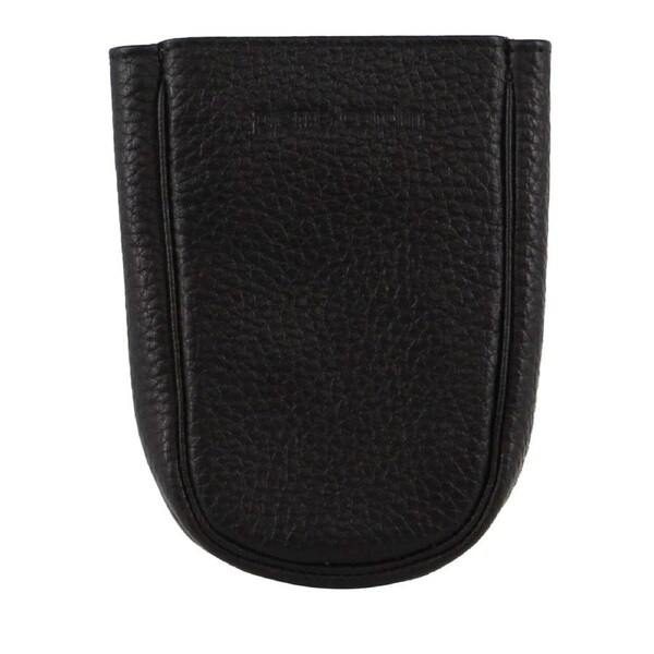 Pierre Cardin Italian Full Grain Leather Keyring Pouch 9x11.5cm Black