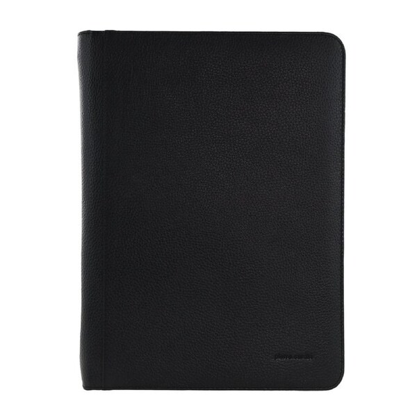 Pierre Cardin Unisex Leather A4 Business Notepad/Folio Case Black