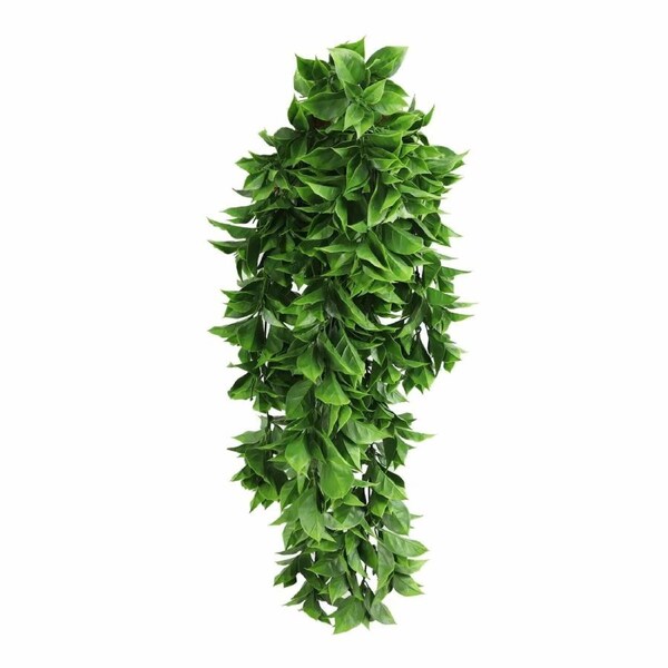 Artificial Dense Hanging Flowering Pothos Bush Vivid Green UV Resistant and Fire Rated 27cm x 72cm