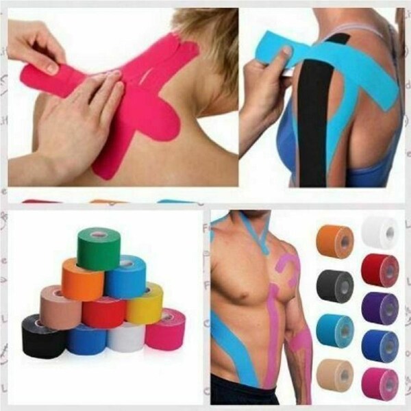 MORGAN Kinesiology Muscle Tape (5M X 5Cm) Physio Muscles Care Bandage[Natura