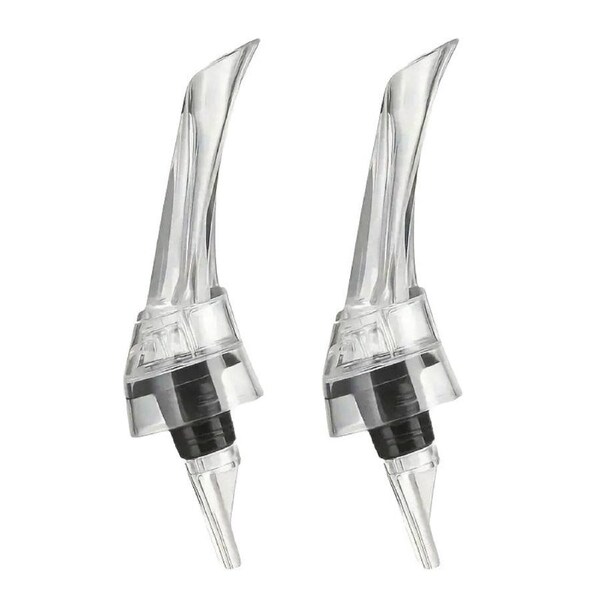 2PCS Portable Wine Decanter Dispenser Aerator Bottle Pourer Set for Party Travel